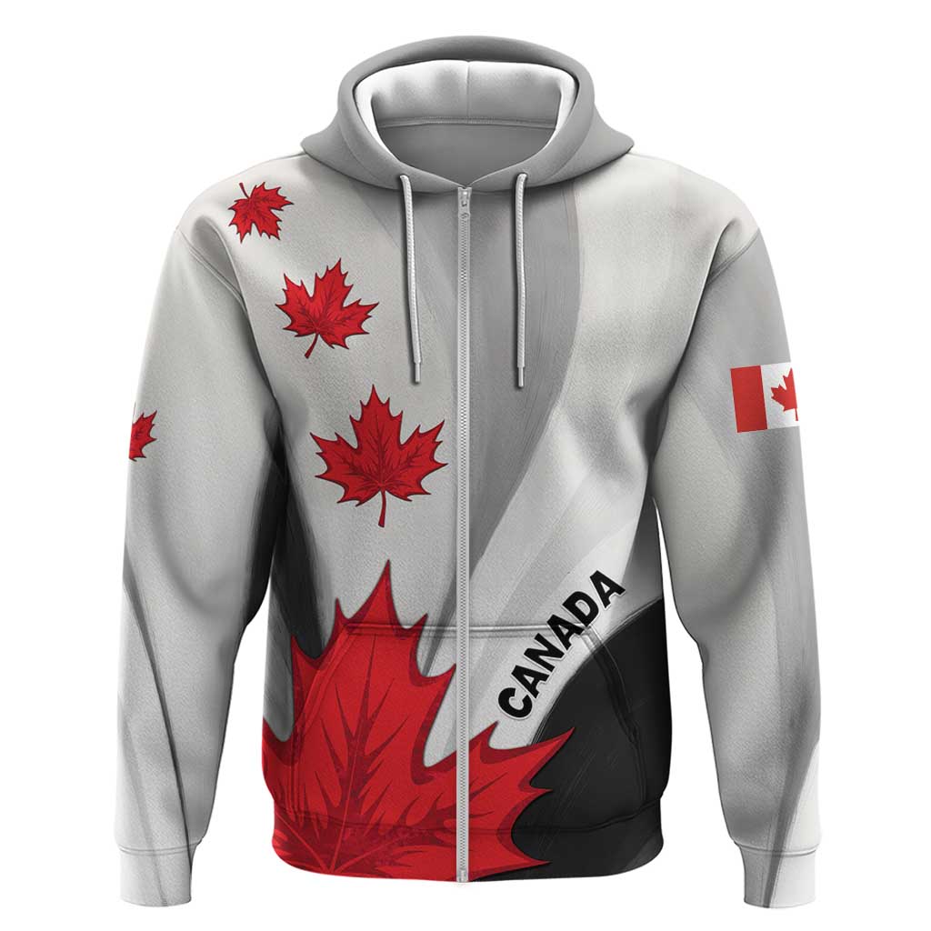 Canada Maple Leaf Zip Hoodie Unique Style