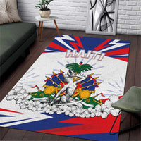 Haiti Heritage Month Area Rug Negre Marron With Hibiscus