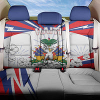 Haiti Heritage Month Back Car Seat Cover Negre Marron With Hibiscus