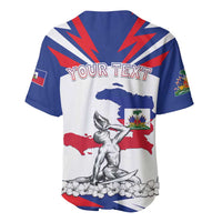 Personalized Haiti Heritage Month Baseball Jersey Negre Marron With Hibiscus