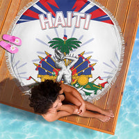 Haiti Heritage Month Beach Blanket Negre Marron With Hibiscus