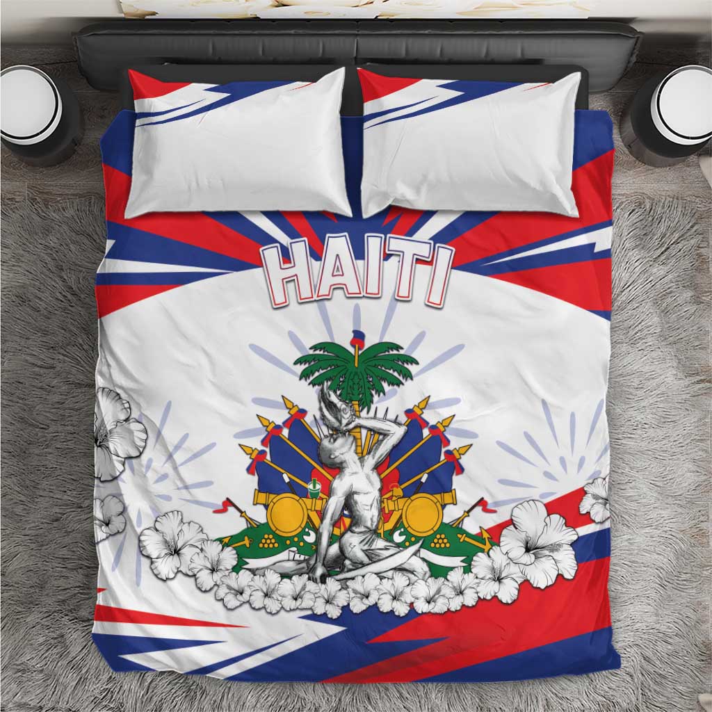 Haiti Heritage Month Bedding Set Negre Marron With Hibiscus