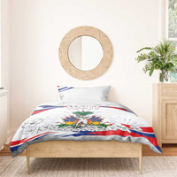 Haiti Heritage Month Bedding Set Negre Marron With Hibiscus