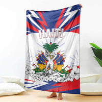 Haiti Heritage Month Blanket Negre Marron With Hibiscus