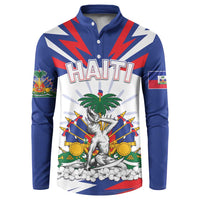 Personalized Haiti Heritage Month Button Sweatshirt Negre Marron With Hibiscus