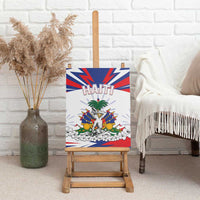 Haiti Heritage Month Canvas Wall Art Negre Marron With Hibiscus