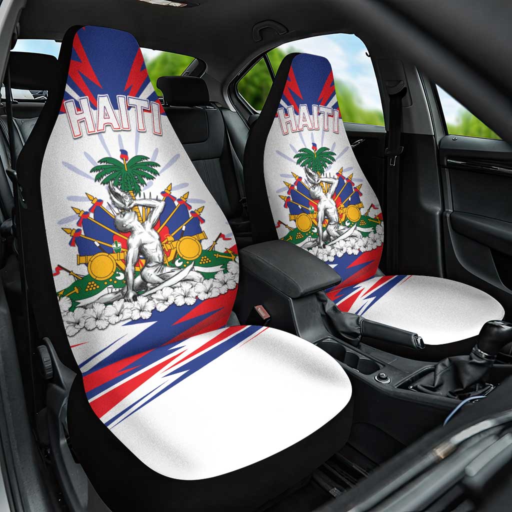 Haiti Heritage Month Car Seat Cover Negre Marron With Hibiscus