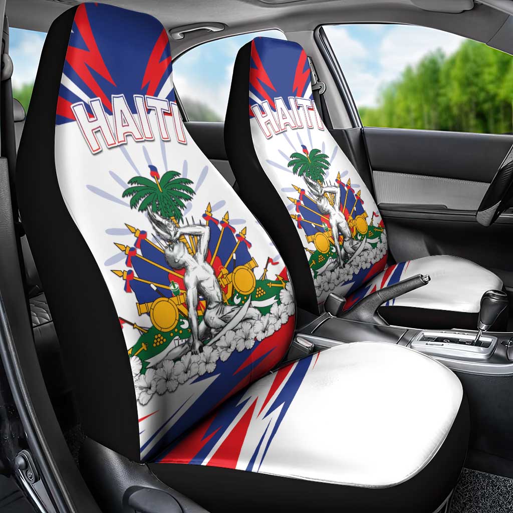 Haiti Heritage Month Car Seat Cover Negre Marron With Hibiscus