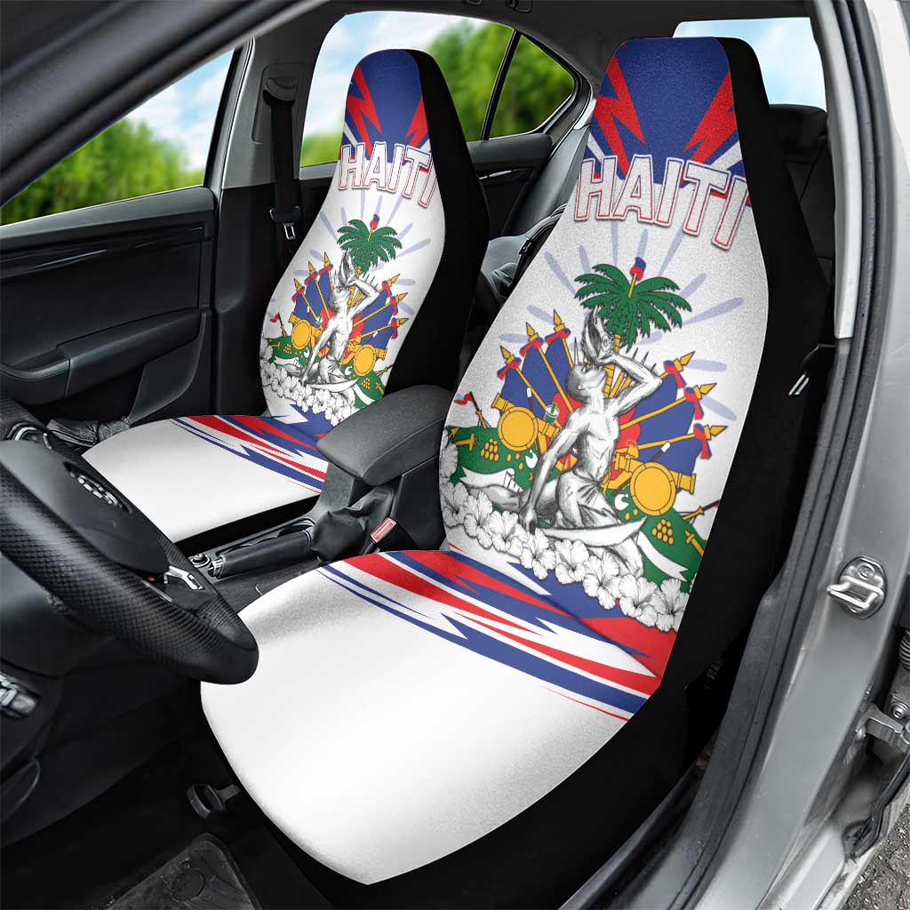 Haiti Heritage Month Car Seat Cover Negre Marron With Hibiscus