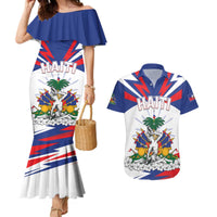 Personalized Haiti Heritage Month Couples Matching Mermaid Dress and Hawaiian Shirt Negre Marron With Hibiscus