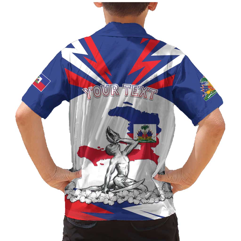 Personalized Haiti Heritage Month Family Matching Mermaid Dress and Hawaiian Shirt Negre Marron With Hibiscus