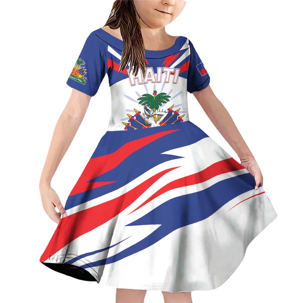 Personalized Haiti Heritage Month Family Matching Off Shoulder Short Dress and Hawaiian Shirt Negre Marron With Hibiscus