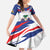 Personalized Haiti Heritage Month Family Matching Short Sleeve Bodycon Dress and Hawaiian Shirt Negre Marron With Hibiscus