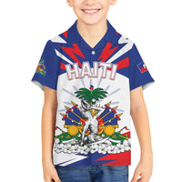 Personalized Haiti Heritage Month Family Matching Tank Maxi Dress and Hawaiian Shirt Negre Marron With Hibiscus