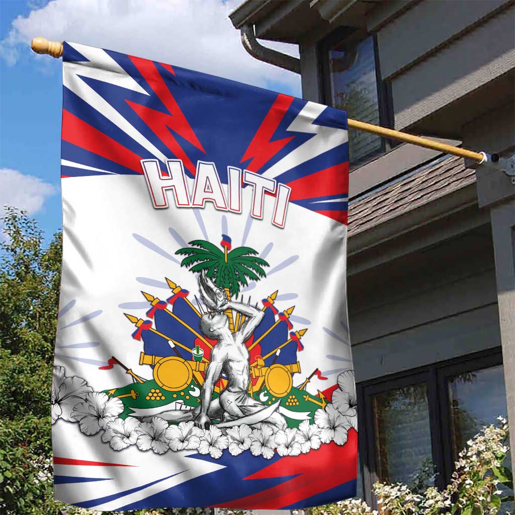 Haiti Heritage Month Garden Flag Negre Marron With Hibiscus