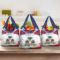 Haiti Heritage Month Grocery Bag Negre Marron With Hibiscus