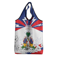 Haiti Heritage Month Grocery Bag Negre Marron With Hibiscus