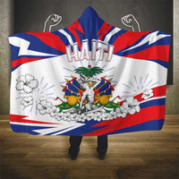 Haiti Heritage Month Hooded Blanket Negre Marron With Hibiscus