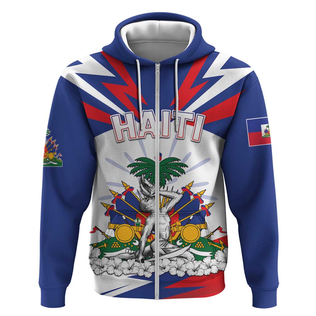 Personalized Haiti Heritage Month Hoodie Negre Marron With Hibiscus