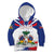 Personalized Haiti Heritage Month Kid Hoodie Negre Marron With Hibiscus