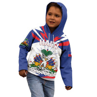 Personalized Haiti Heritage Month Kid Hoodie Negre Marron With Hibiscus