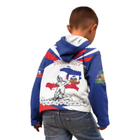 Personalized Haiti Heritage Month Kid Hoodie Negre Marron With Hibiscus
