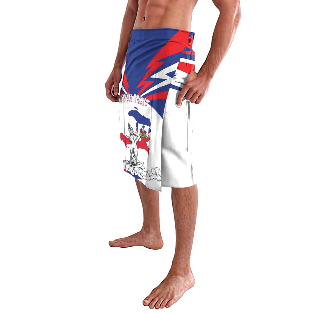 Personalized Haiti Heritage Month Lavalava Negre Marron With Hibiscus