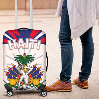 Haiti Heritage Month Luggage Cover Negre Marron With Hibiscus