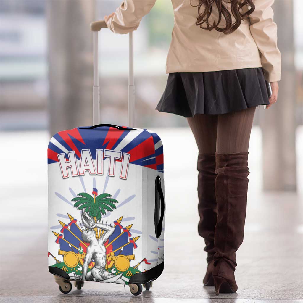 Haiti Heritage Month Luggage Cover Negre Marron With Hibiscus