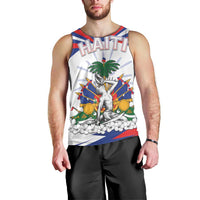 Personalized Haiti Heritage Month Men Tank Top Negre Marron With Hibiscus