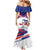 Personalized Haiti Heritage Month Mermaid Dress Negre Marron With Hibiscus