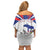 Personalized Haiti Heritage Month Off Shoulder Short Dress Negre Marron With Hibiscus