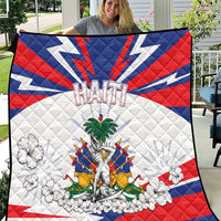 Haiti Heritage Month Quilt Negre Marron With Hibiscus