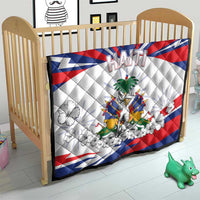 Haiti Heritage Month Quilt Negre Marron With Hibiscus