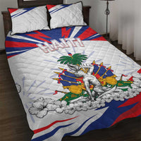 Haiti Heritage Month Quilt Bed Set Negre Marron With Hibiscus