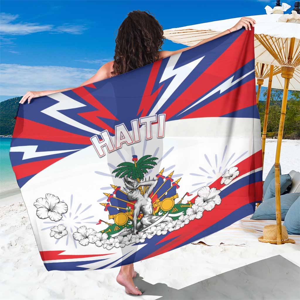 Haiti Heritage Month Sarong Negre Marron With Hibiscus