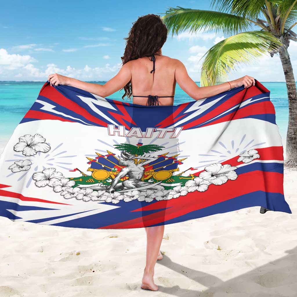 Haiti Heritage Month Sarong Negre Marron With Hibiscus