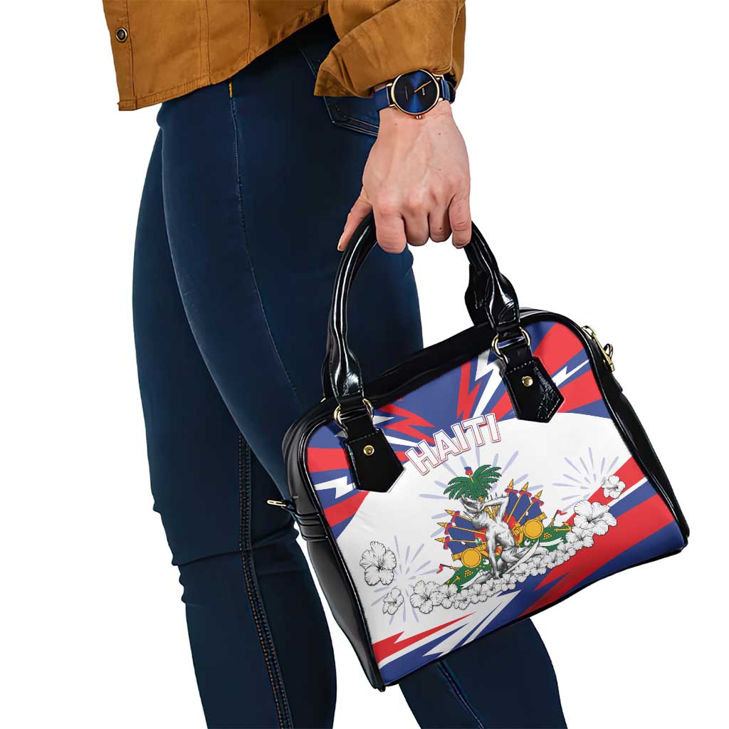 Haiti Heritage Month Shoulder Handbag Negre Marron With Hibiscus