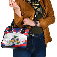 Haiti Heritage Month Shoulder Handbag Negre Marron With Hibiscus