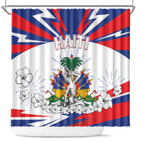 Haiti Heritage Month Shower Curtain Negre Marron With Hibiscus