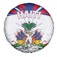 Haiti Heritage Month Spare Tire Cover Negre Marron With Hibiscus