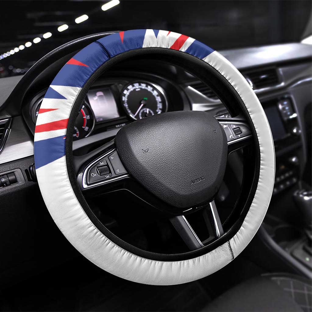 Haiti Heritage Month Steering Wheel Cover Negre Marron With Hibiscus