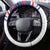 Haiti Heritage Month Steering Wheel Cover Negre Marron With Hibiscus