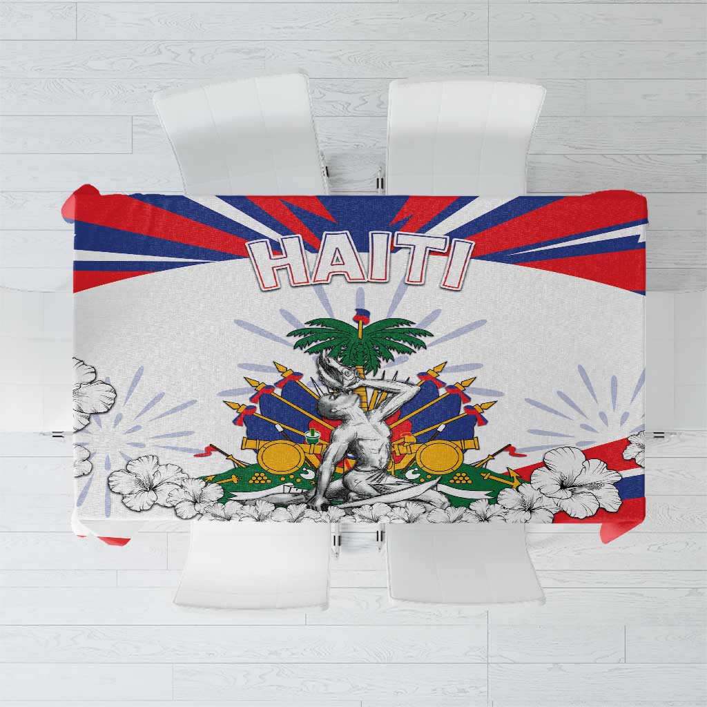 Haiti Heritage Month Tablecloth Negre Marron With Hibiscus