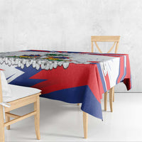Haiti Heritage Month Tablecloth Negre Marron With Hibiscus