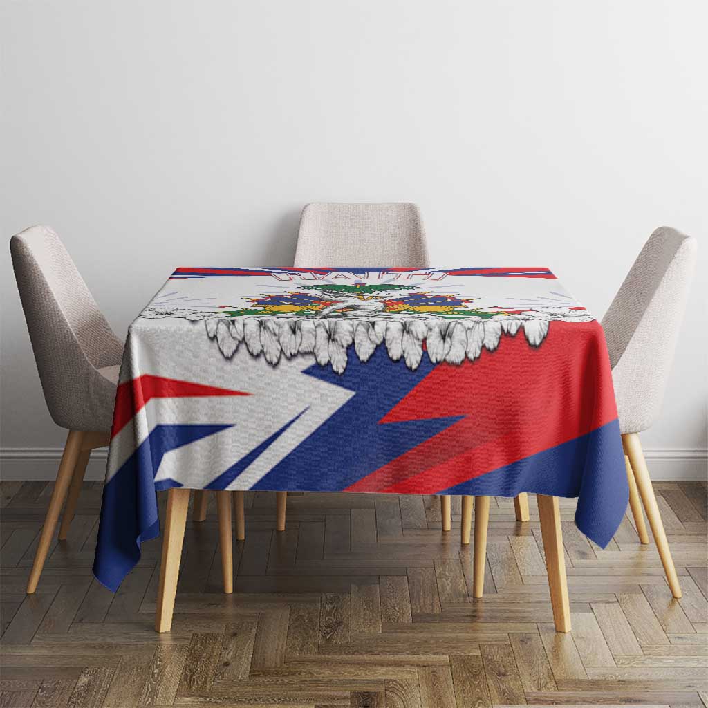 Haiti Heritage Month Tablecloth Negre Marron With Hibiscus