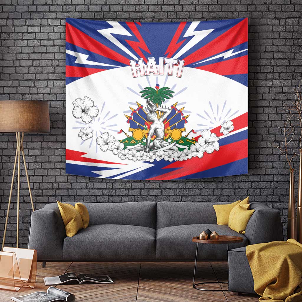 Haiti Heritage Month Tapestry Negre Marron With Hibiscus