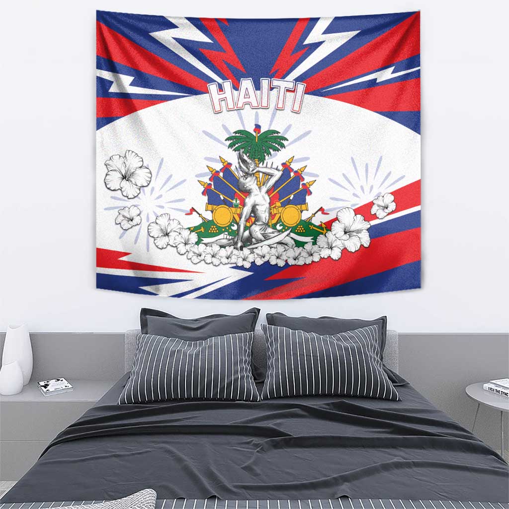 Haiti Heritage Month Tapestry Negre Marron With Hibiscus