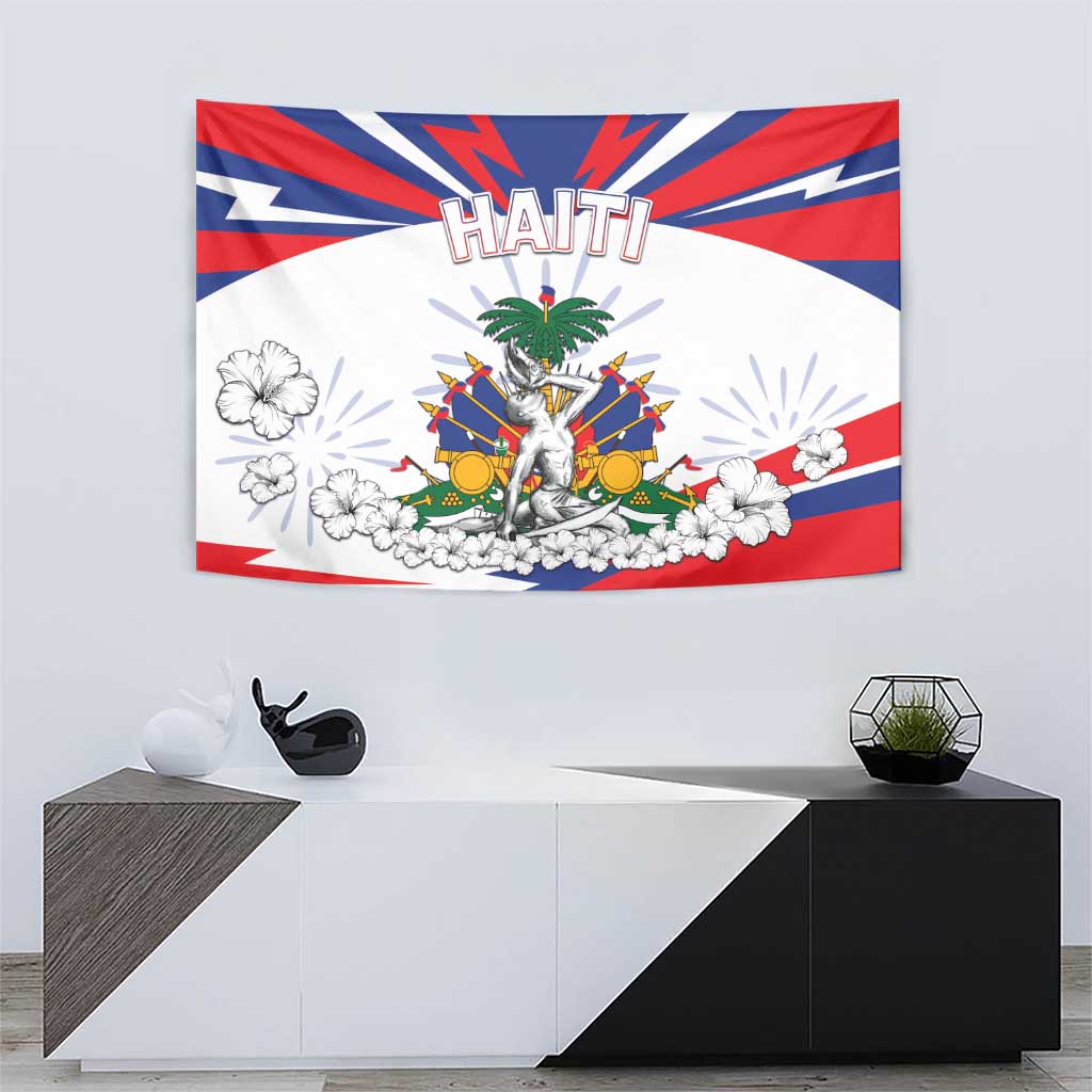 Haiti Heritage Month Tapestry Negre Marron With Hibiscus