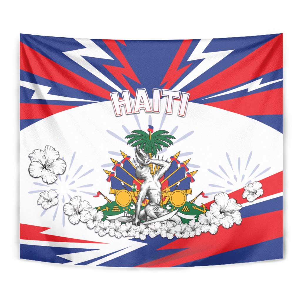 Haiti Heritage Month Tapestry Negre Marron With Hibiscus